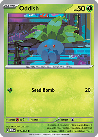 Oddish - 001/094 - Phantasmal Flames Pokemon Card