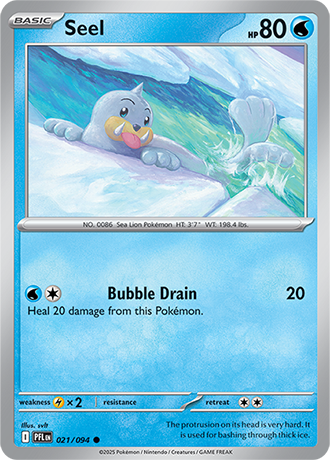 Seel - 021/094 - Phantasmal Flames Pokemon Card