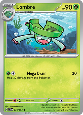 Lombre - 006/094 - Phantasmal Flames Pokemon Card