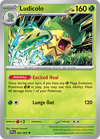 Ludicolo - 007/094 - Phantasmal Flames Pokemon Card