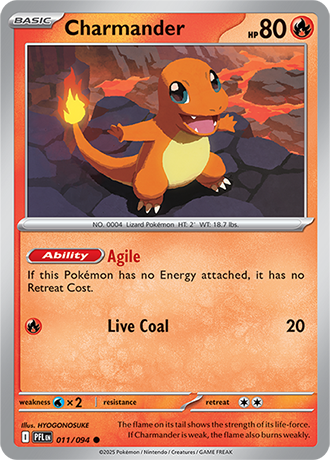 Charmander - 011/094 - Phantasmal Flames Pokemon Card