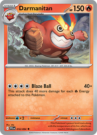 Darmanitan - 016/094 - Phantasmal Flames Pokemon Card