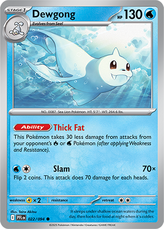 Dewgong - 022/094 - Phantasmal Flames Pokemon Card