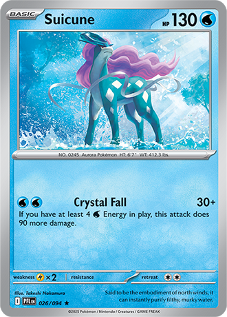Suicune - 026/094 - Phantasmal Flames Pokemon Card
