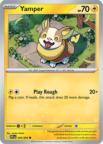 Yamper - 030/094 - Phantasmal Flames Pokemon Card