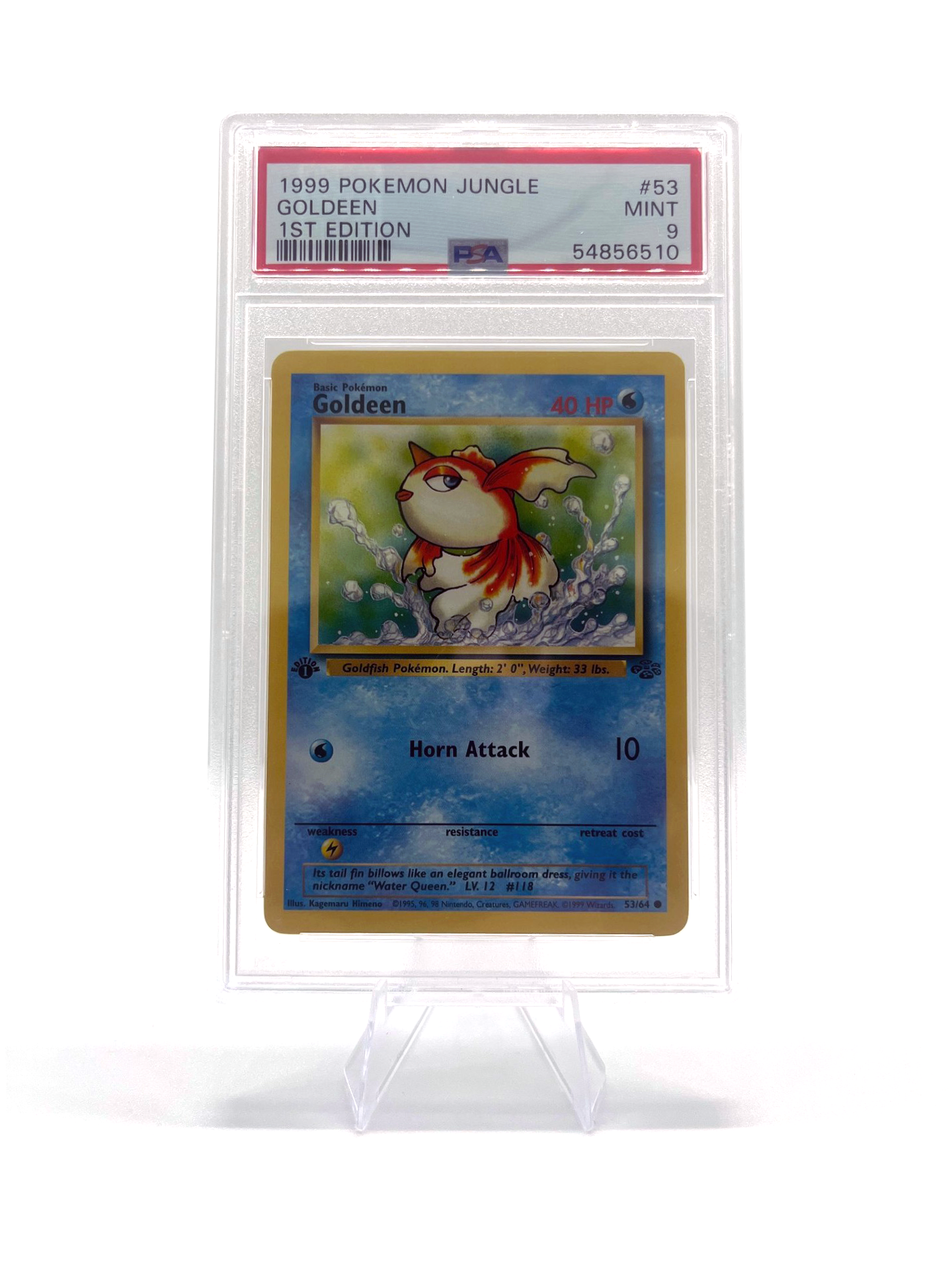 Pokemon Cards: Jungle 1st Edition Common: Goldeen 53/64 PSA 9