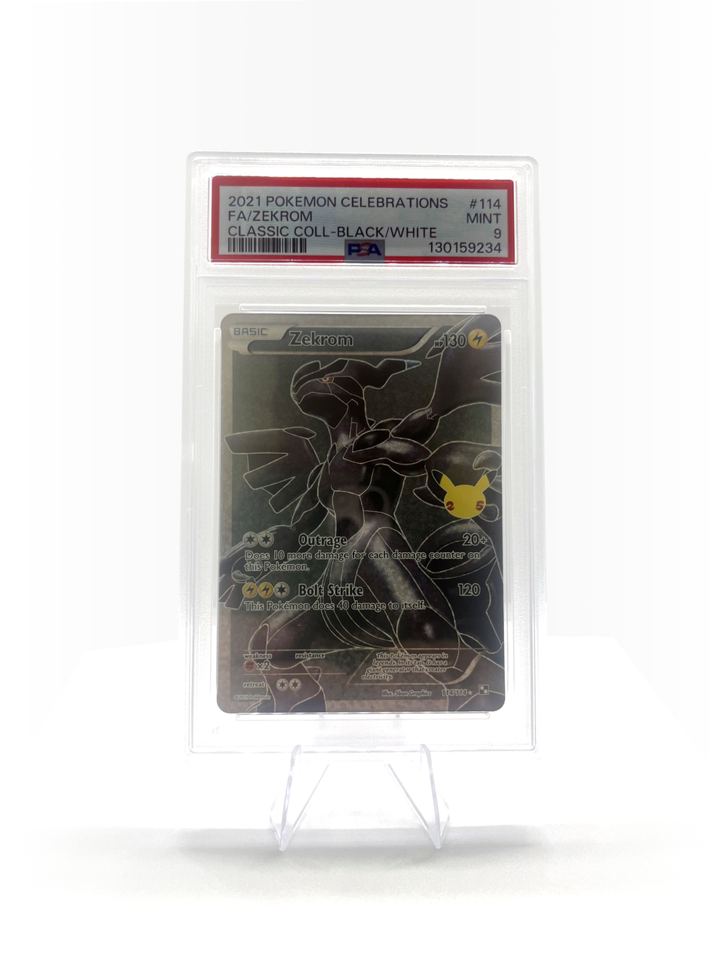 2021 Pokemon Celebrations Classic Collection Holo Zekrom 114/114 PSA 9